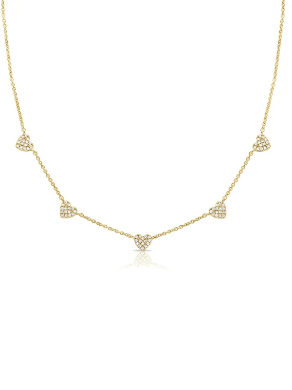 Hallie Diamond Heart Necklace 14K sold by LeMel
