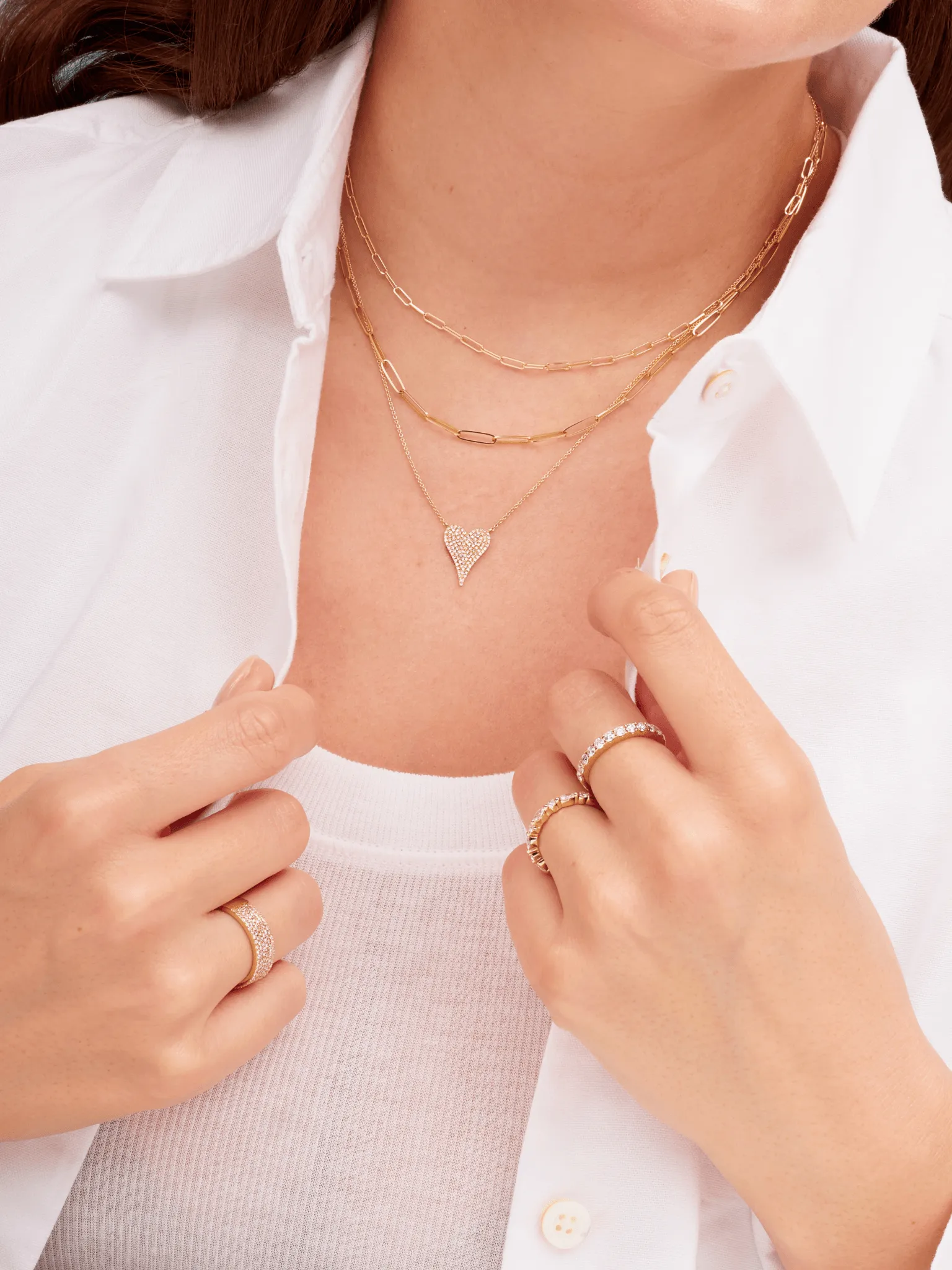 Pave Diamond Band 14K sold by LeMel product image thumbnail 5