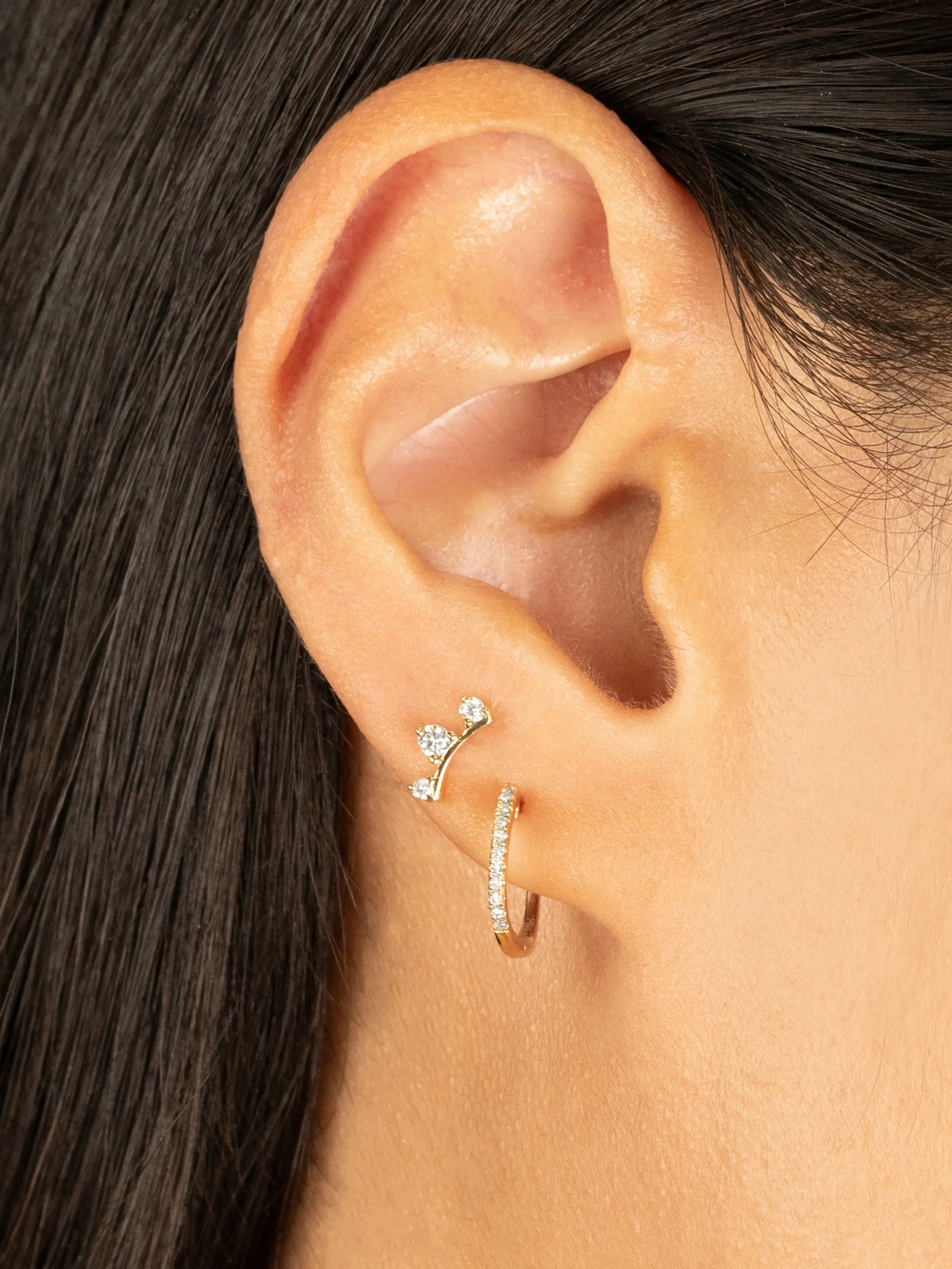 Leah Climber Stud Earring 14K sold by LeMel product image thumbnail 2