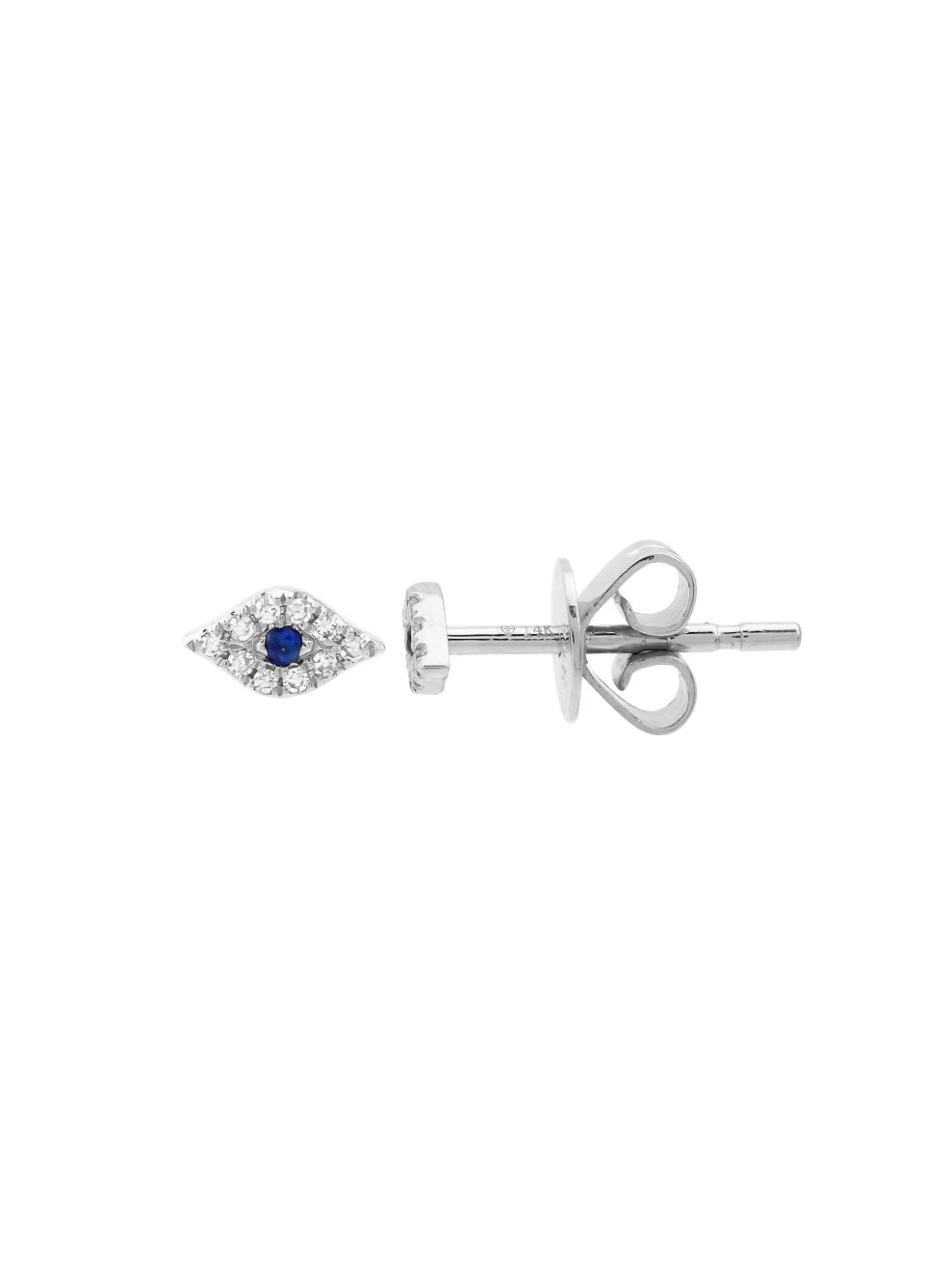 Mini Evil Eye Stud Earrings 14K sold by LeMel product image thumbnail 3