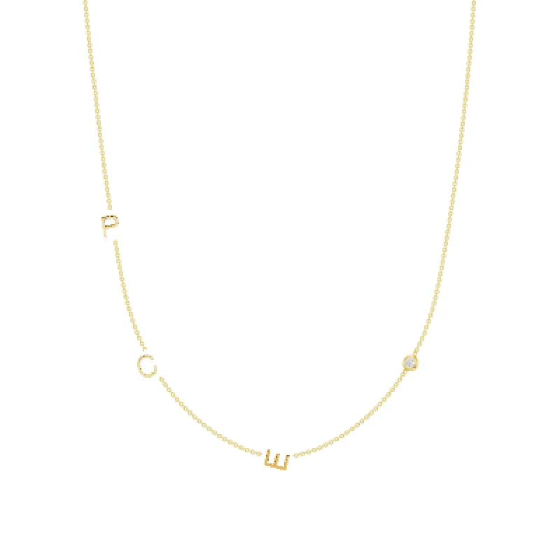 The Initial Necklace - 3 Letters 14k sold by LeMel