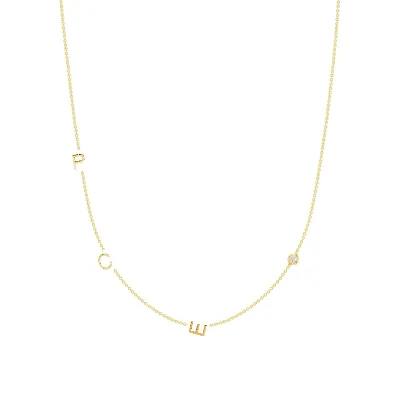 The Initial Necklace - 3 Letters 14k sold by LeMel