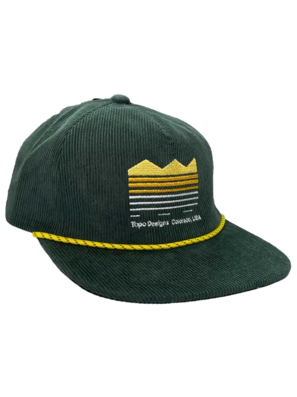 Topo Designs Corduroy Trucker Hat - Strata Map sold by Out&Back Outdoor