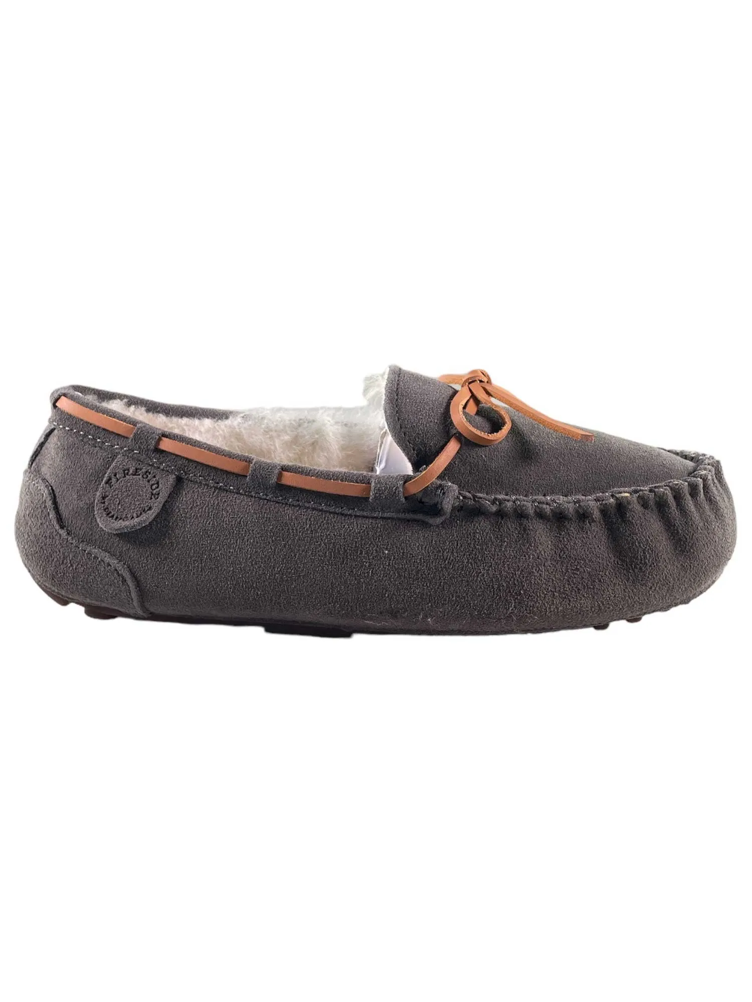 Fireside By Dearfoams Women's Victoria Genuine Shearling Lace Moccasin Slipper sold by Out&Back Outdoor