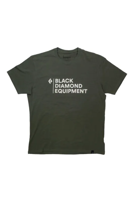 Black Diamond Mens Stacked Logo Tee sold by Out&Back Outdoor