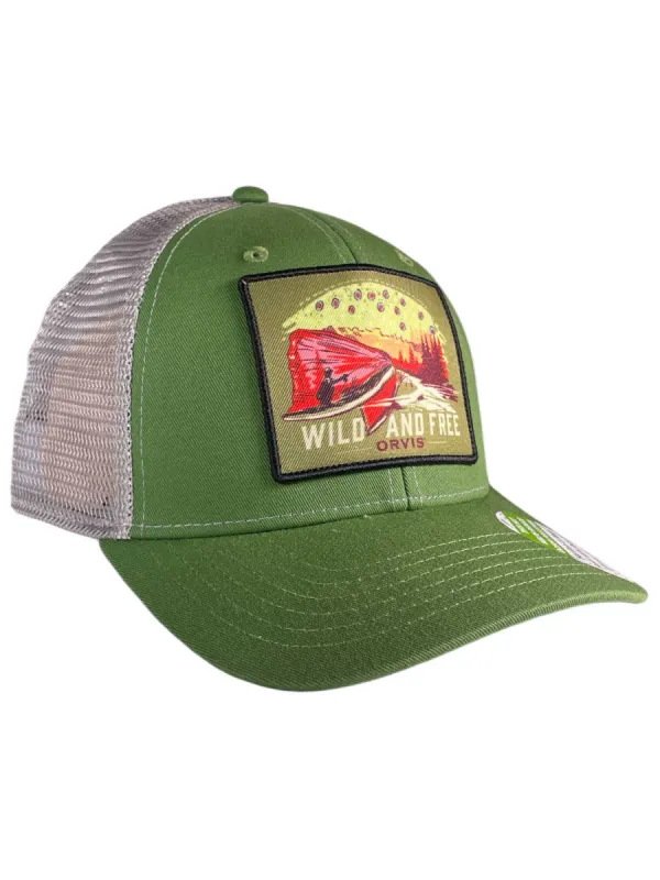 Orvis Wild And Free Trucker Cap made by Out&Back Outdoor