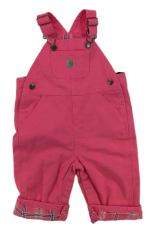 Carhartt Infant Girls' Loose Fit Canvas Flannel Lined Bib Overall sold by Out&Back Outdoor