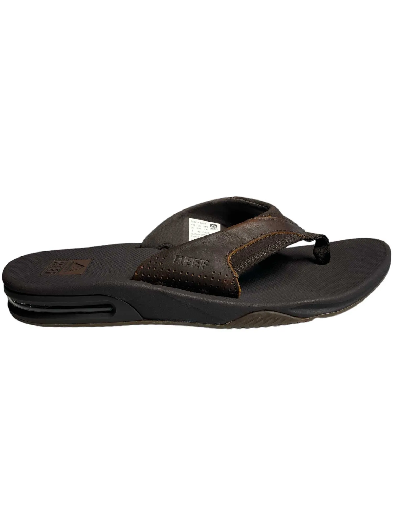 Reef Men's Leather Fanning Sandal sold by Out&Back Outdoor