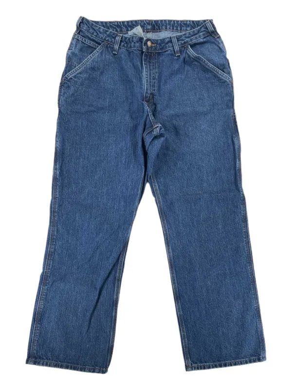Womens Washed Denim Dungaree Pants made by Carhartt
