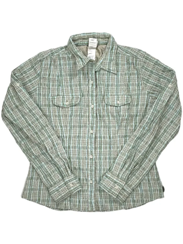 Womens Crinkle Button Up Shirt sold by Out&Back Outdoor