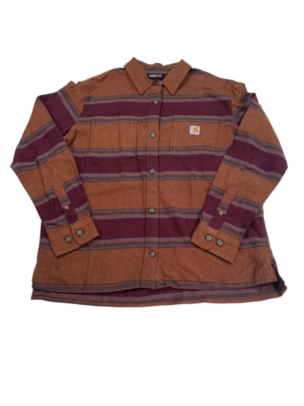 Womens Rugged Flex Loose Fit Midweight Flannel Long-Sleeve Plaid Shirt sold by Out&Back Outdoor