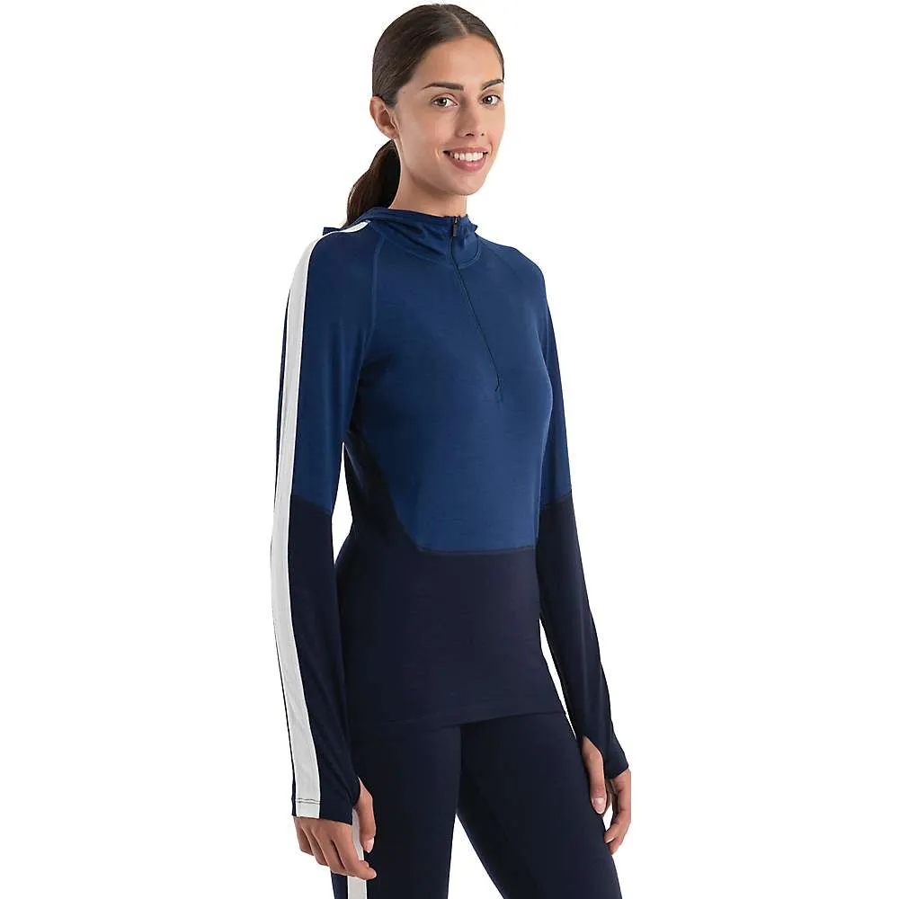 Icebreaker Women's Merino 200 Sonebula Half Zip Hood LS Top sold by Out&Back Outdoor