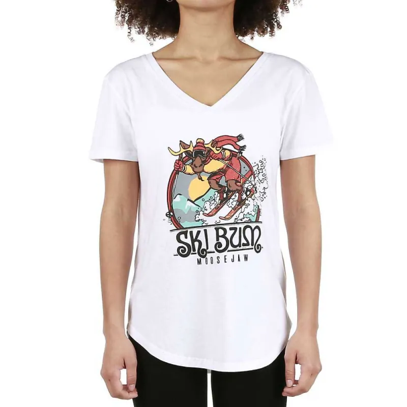 Moosejaw Womens Steel Cut Oats Flowy V-Neck SS Tee sold by Out&Back Outdoor