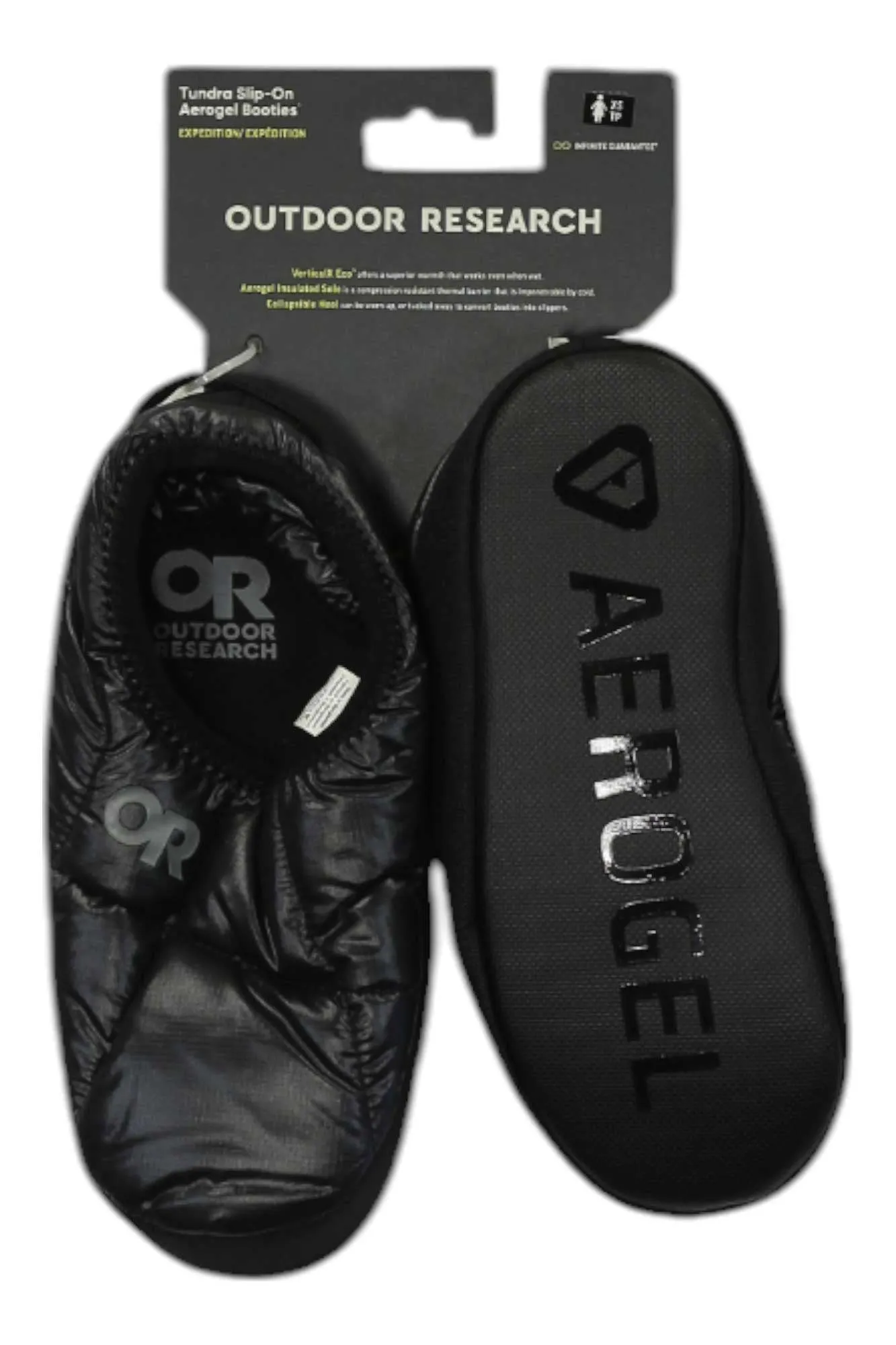 Outdoor Research Womens Tundra Slip On Aerogel Booties sold by Out&Back Outdoor