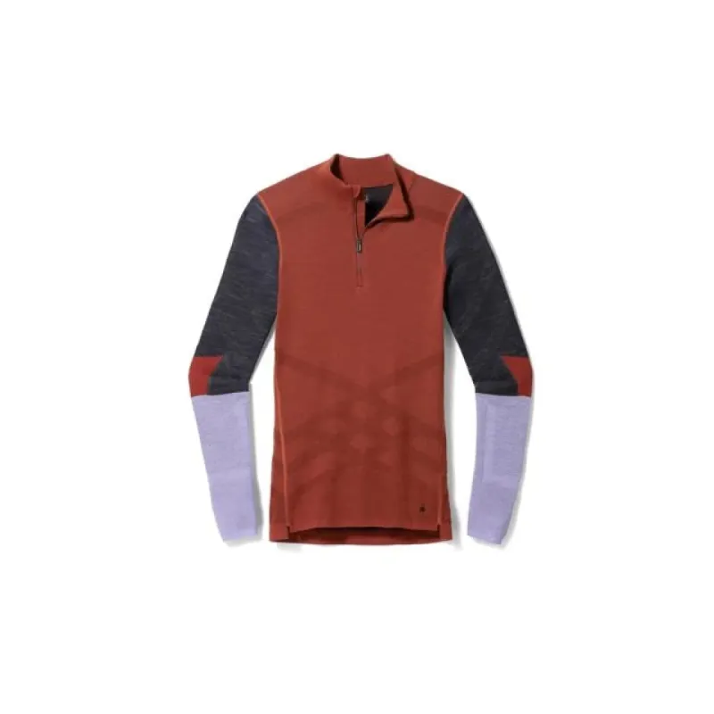 Smartwool Women's Intraknit Thermal Merino Colorblock 1/4 Zip Base Layer Top sold by Out&Back Outdoor