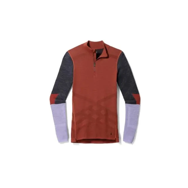 Smartwool Women's Intraknit Thermal Merino Colorblock 1/4 Zip Base Layer Top sold by Out&Back Outdoor