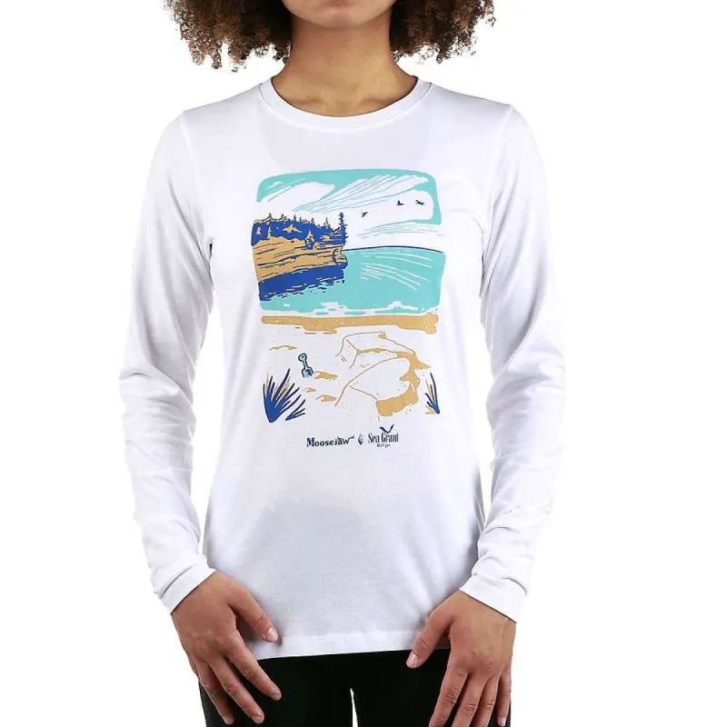 Moosejaw x Sea Grant Collab Womens LS Tee sold by Out&Back Outdoor