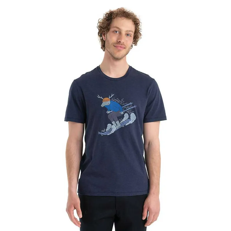 Icebreaker Mens Merino Central Classic Ski Rider SS Tee sold by Out&Back Outdoor
