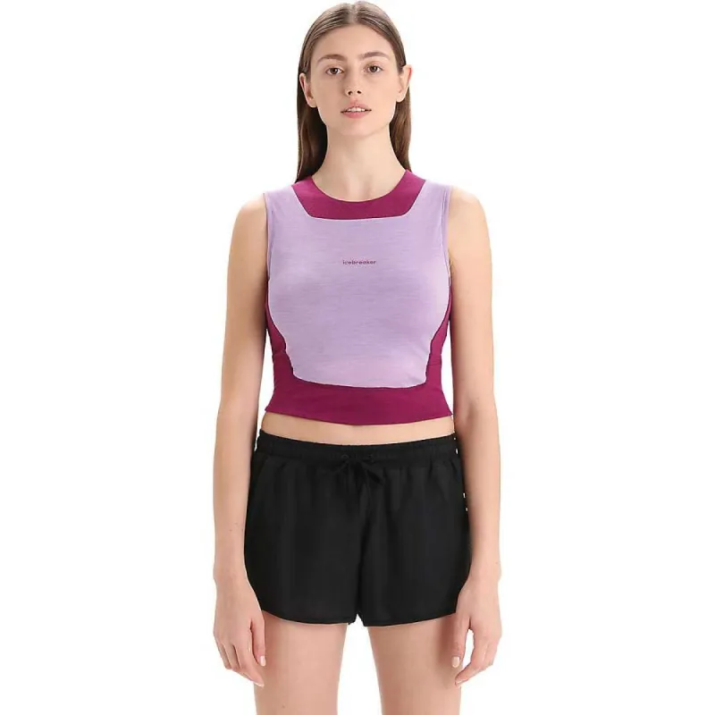 Icebreaker Womens ZoneKnit Cropped Bra-Tank sold by Out&Back Outdoor