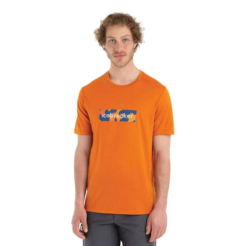 Icebreaker Mens Merino 150 Tech Lite II Icebreaker Logo Camo SS Tee sold by Out&Back Outdoor