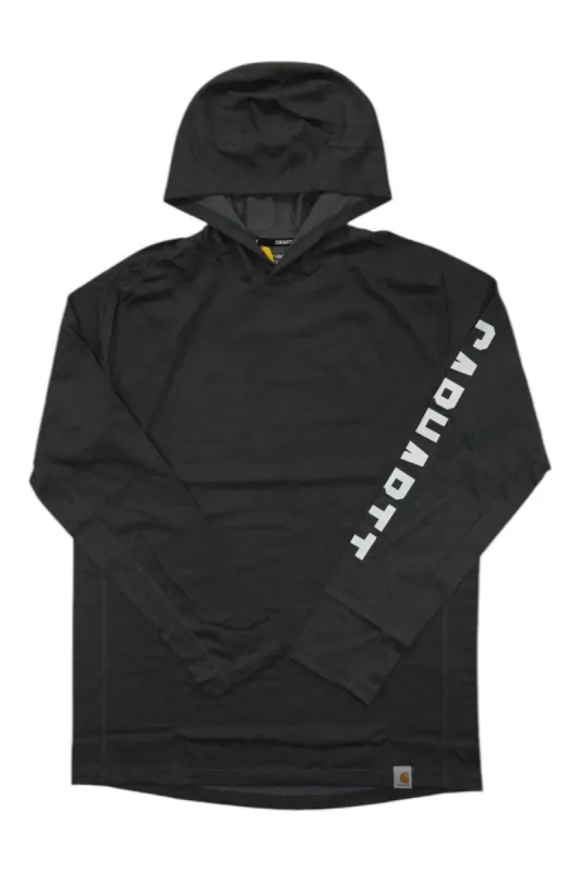 Carhartt Mens Force Relaxed Fit Midweight LS Logo Graphic Hooded T-Shirt sold by Out&Back Outdoor