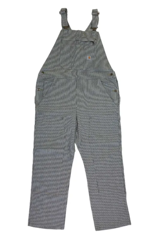 Carhartt Womens Rugged Flex Relaxed Fit Denim Railroad Stripe Bib Overall sold by Out&Back Outdoor