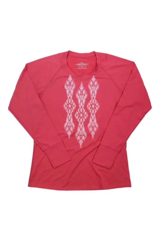Snow Angel Womens Ikat Graphic Scoop Top sold by Out&Back Outdoor