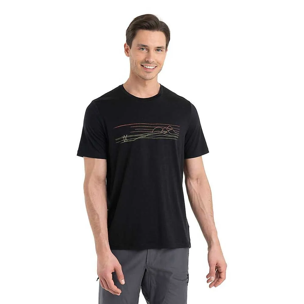 Icebreaker Mens Tech Lite II SS Tee - Ski Stripes sold by Out&Back Outdoor