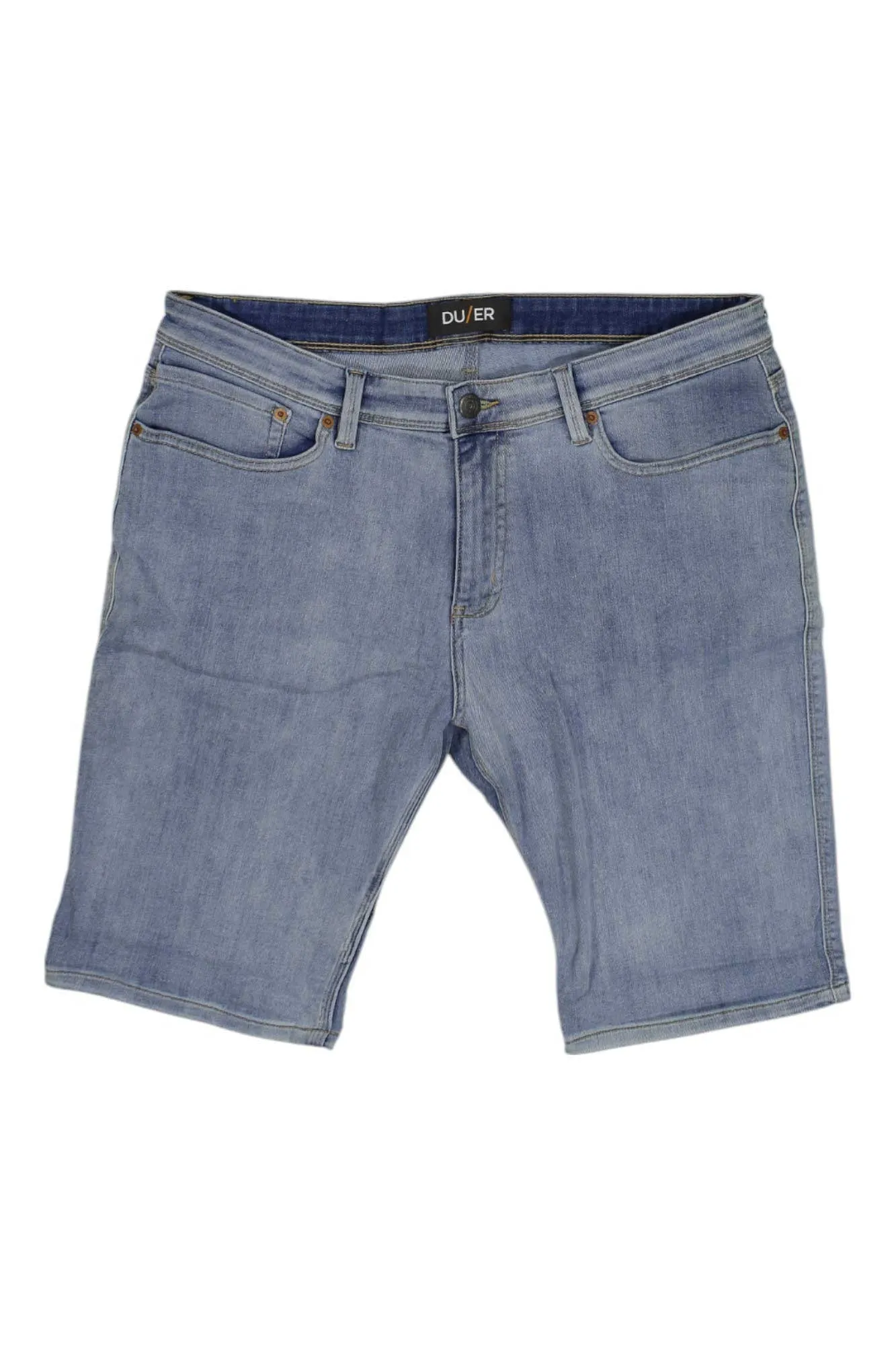 DU/ER Mens Performance Denim Commuter 12 Inch Short sold by Out&Back Outdoor