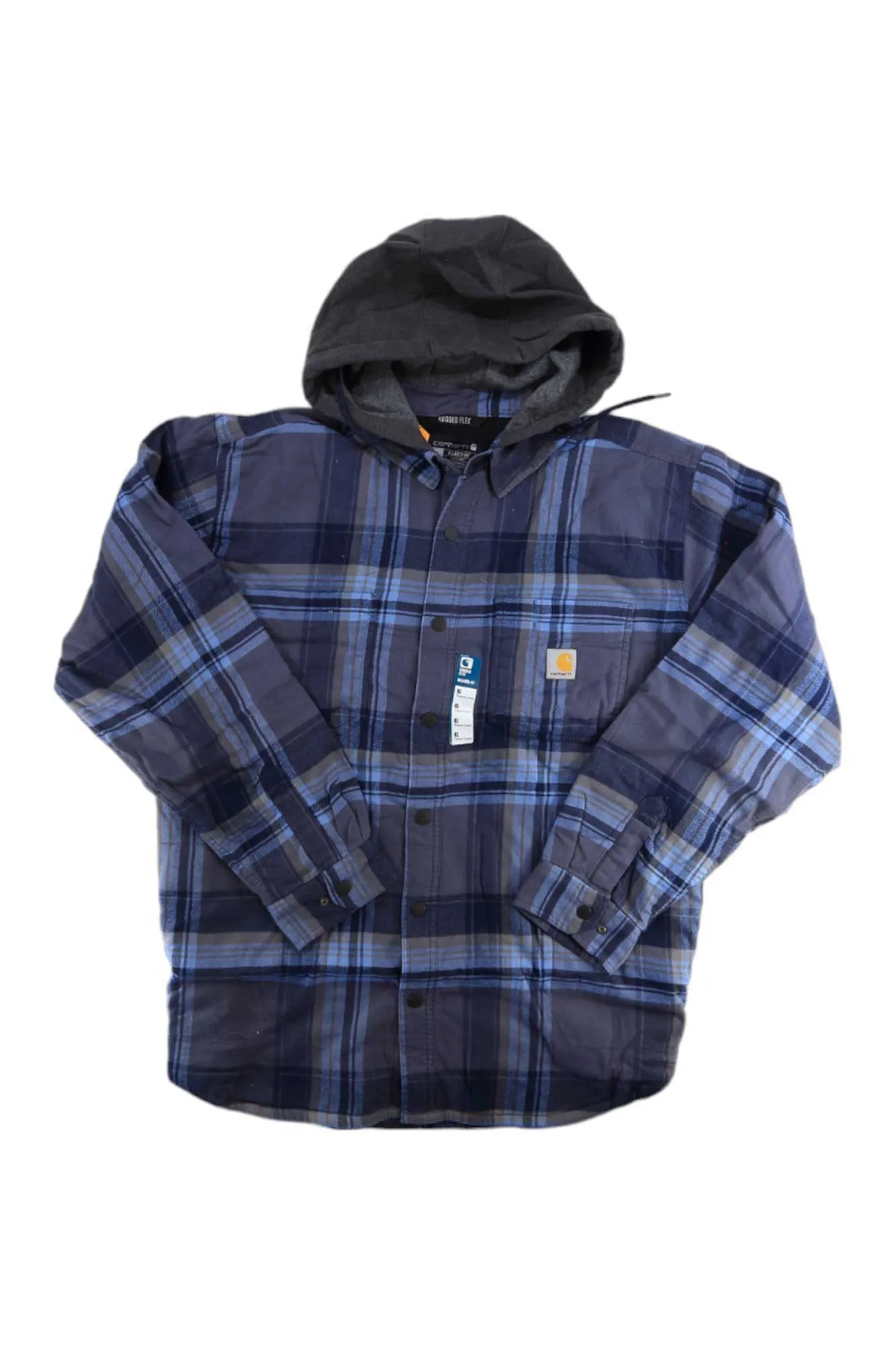 Carhartt Mens Rugged Flex Relaxed Fit Flannel Fleece Lined Hooded Shirt Jac sold by Out&Back Outdoor