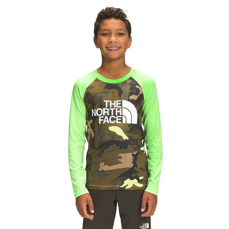 The North Face Boys Printed Amphibious LS Sun Tee sold by Out&Back Outdoor