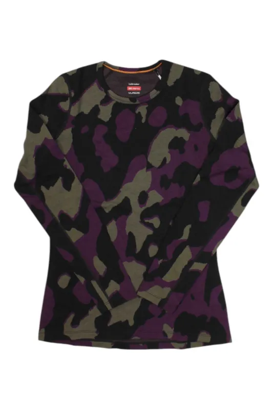 Icebreaker Women's Merino 260 Vertex Crewe Natural Camo LS Top sold by Out&Back Outdoor