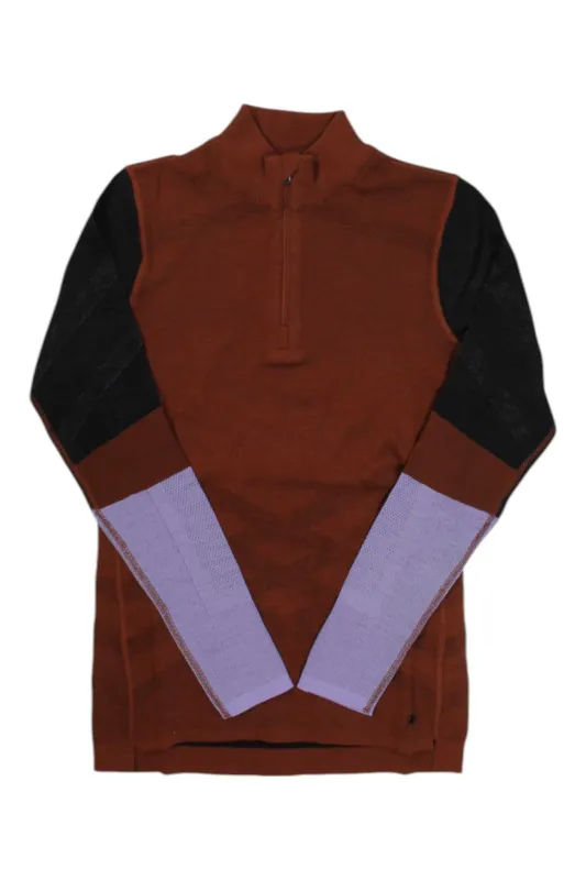 Smartwool Womens Intraknit Thermal Merino Colorblock 1/4 Zip Base Layer Top sold by Out&Back Outdoor