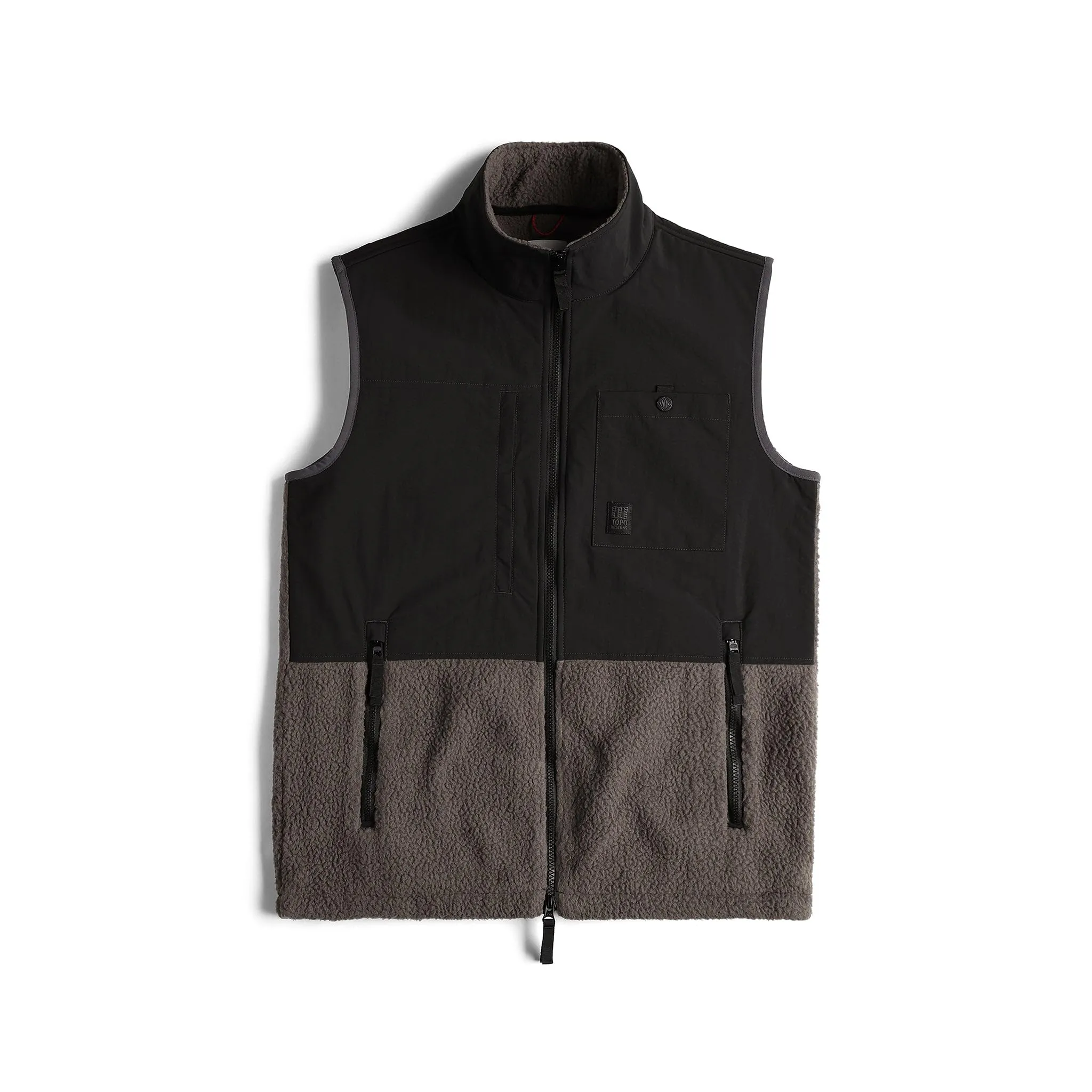 Topo Designs Men's Subalpine Fleece Vest - Charcoal sold by Out&Back Outdoor