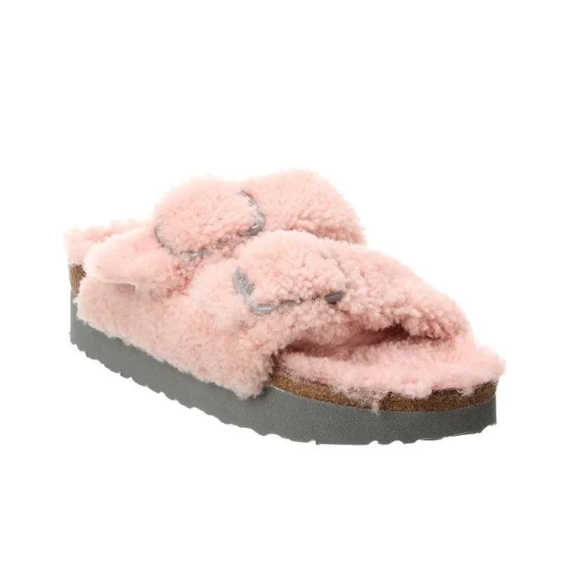 Birkenstock Papillio Teddy Crystal Rose Arizona Big Buckle Shearling Size 7 sold by Out&Back Outdoor