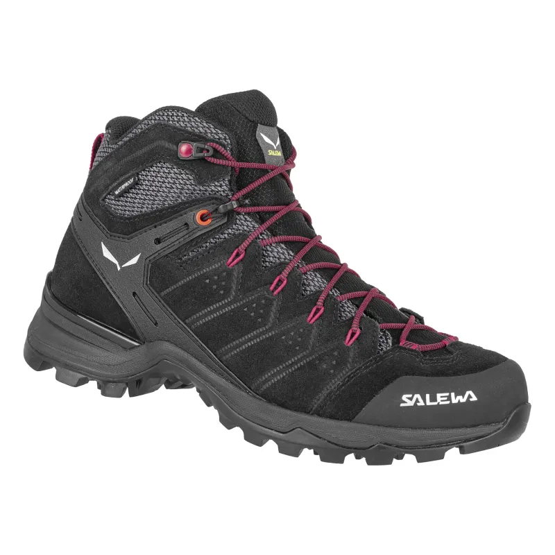 Salewa Women's Alp Mate Mid Waterproof Hiking Boots - Black/Virtual Pink sold by Out&Back Outdoor