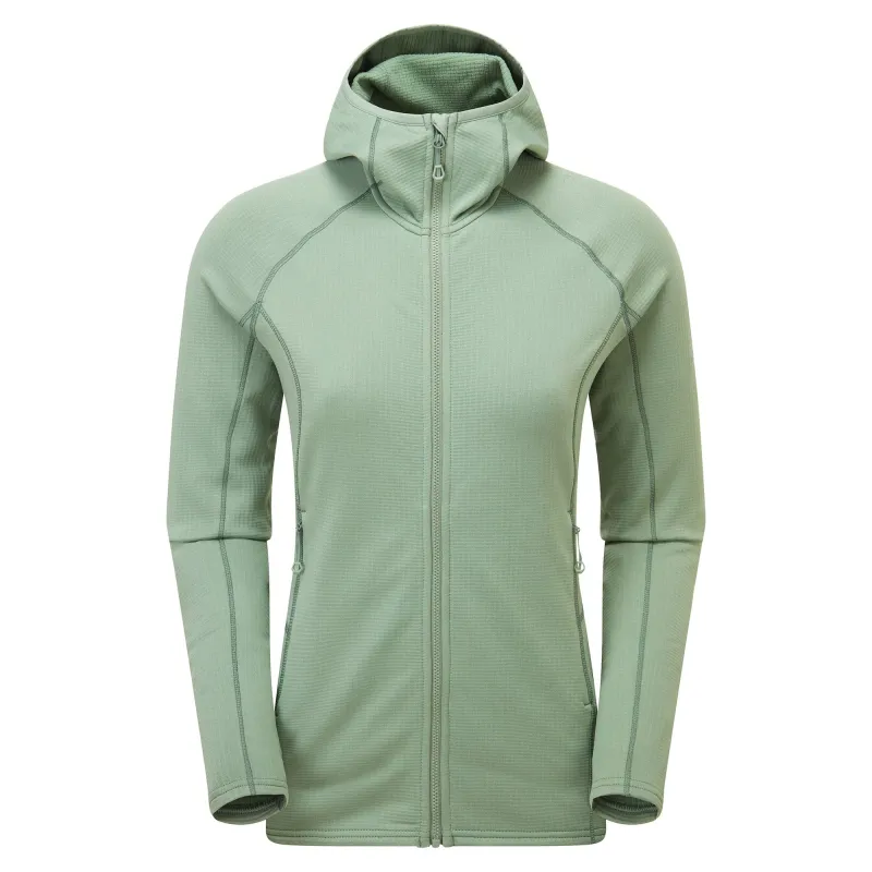 Montane Women's Protium Midlayer Hooded Fleece - Pale Sage sold by Out&Back Outdoor