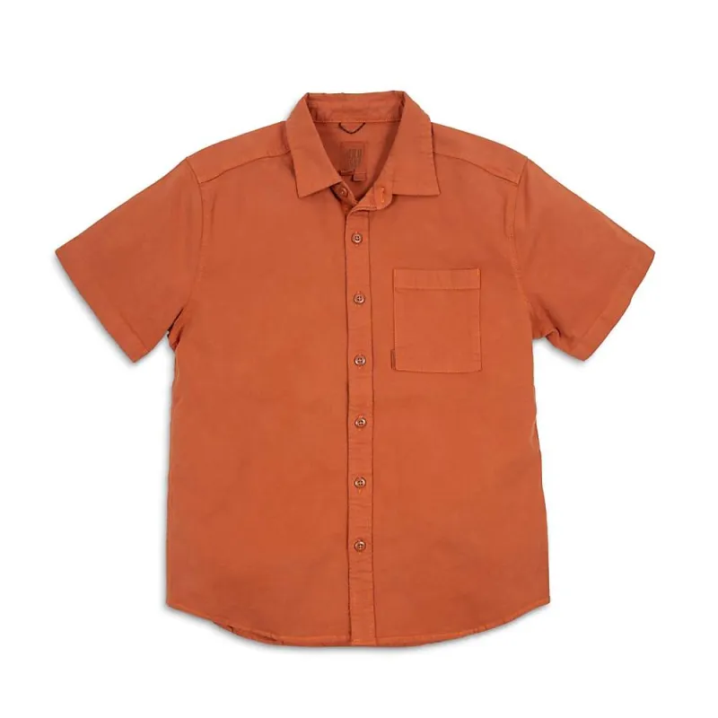 Topo Designs Men's Dirt Short Sleeve Shirt - Medium Brick sold by Out&Back Outdoor