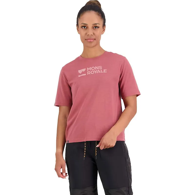 Mons Royale Womens Icon Relaxed Tee - Terracotta sold by Out&Back Outdoor