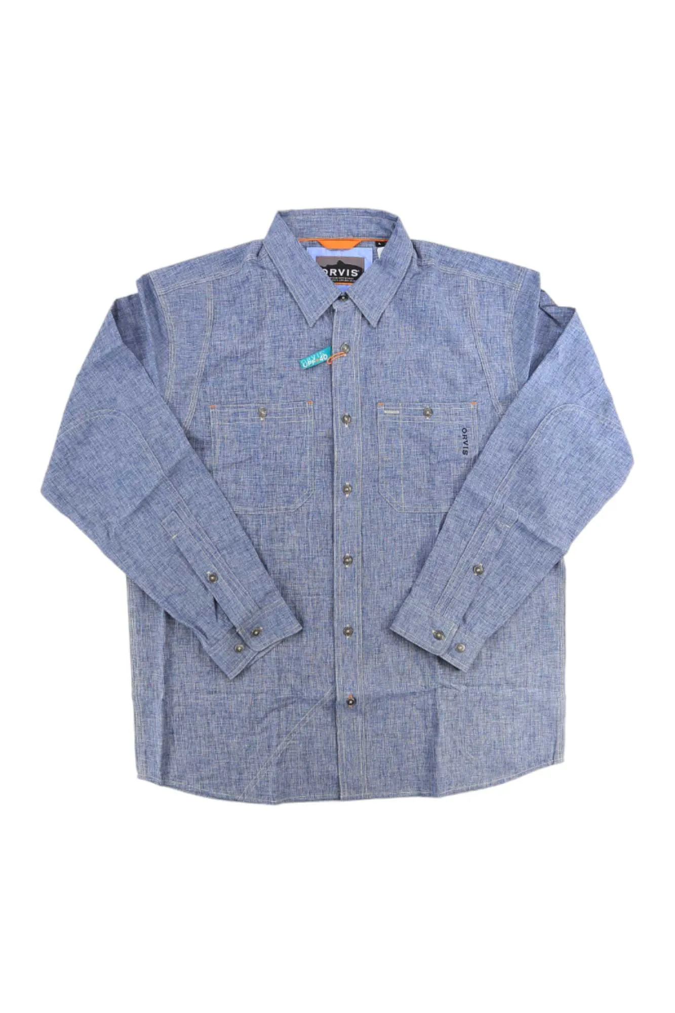 Orvis Men's Tech Chambray Work LS Shirt sold by Out&Back Outdoor