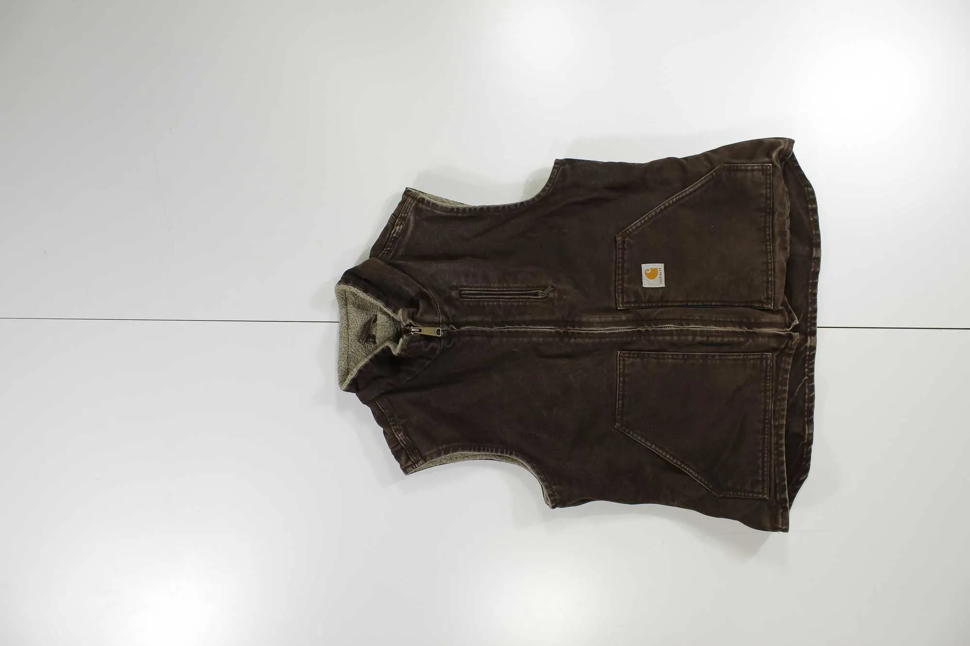 Carhartt Womens Sherpa Lined Vest - Relaxed Fit - Washed Duck sold by Out&Back Outdoor