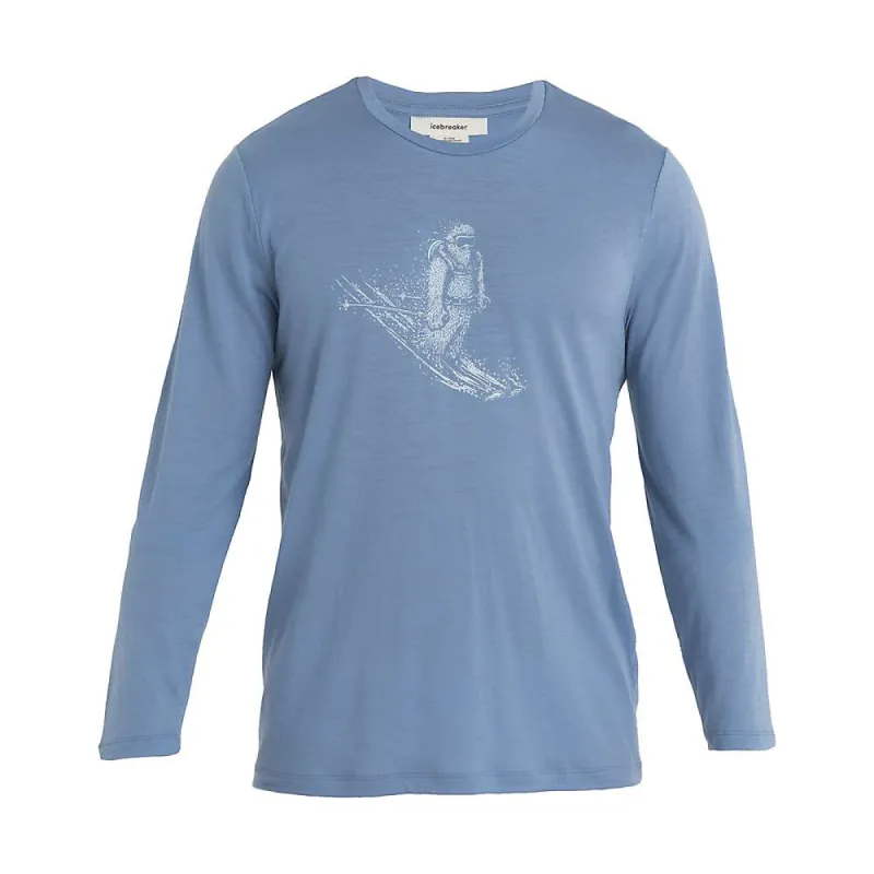 Icebreaker Men's Tech Lite II LS Tee - Skiing Yeti sold by Out&Back Outdoor