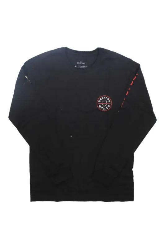 Brixton Men's Crest L/S Standard Tee sold by Out&Back Outdoor