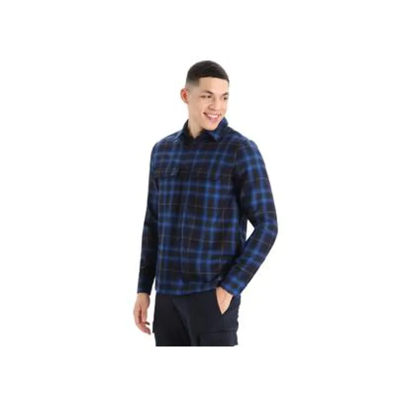 Icebreaker Mens Dawnder LS Flannel Shirt Plaid sold by Out&Back Outdoor