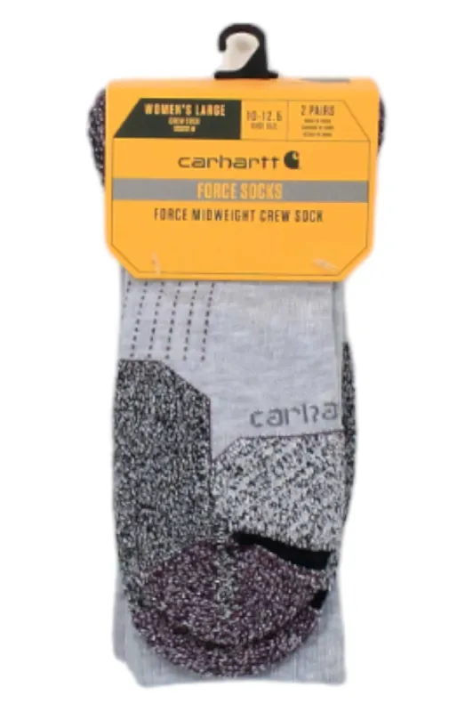 Carhartt Women's Force Midweight Crew Sock 2 Pack sold by Out&Back Outdoor