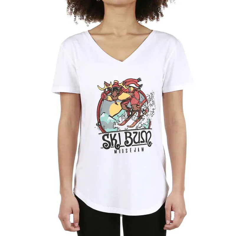 Moosejaw Womens Steel Cut Oats Flowy V-Neck SS Tee sold by Out&Back Outdoor