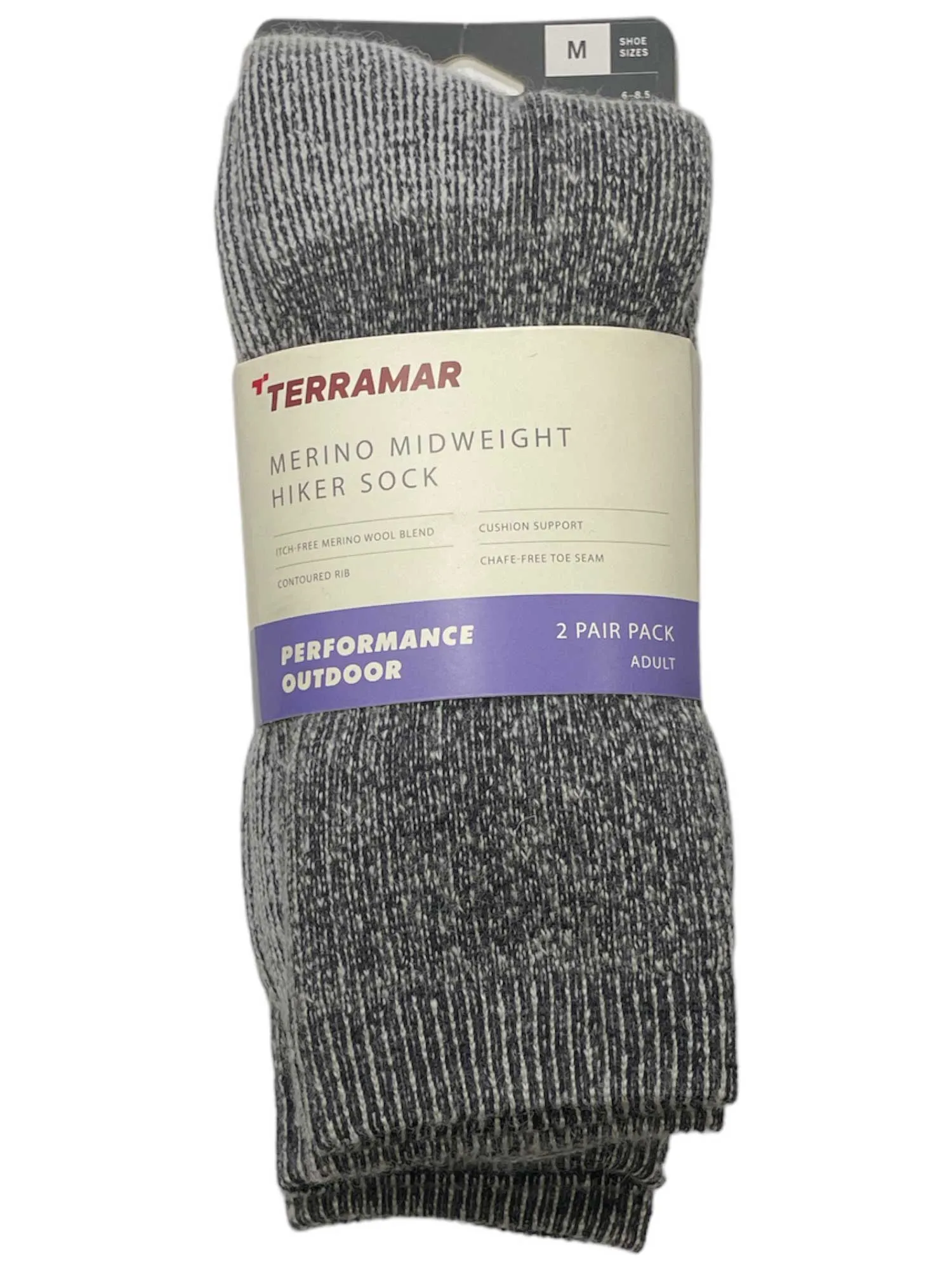 Terramar Merino Mid Weight Hiker Sock 2 Pack sold by Out&Back Outdoor