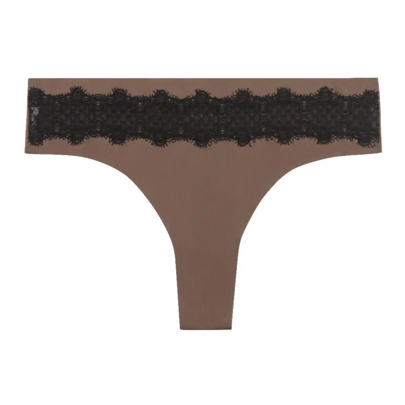 VIP Thong with Contrast Lace sold by Uwila Warrior