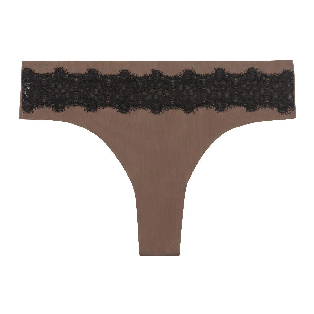 VIP Thong with Contrast Lace sold by Uwila Warrior