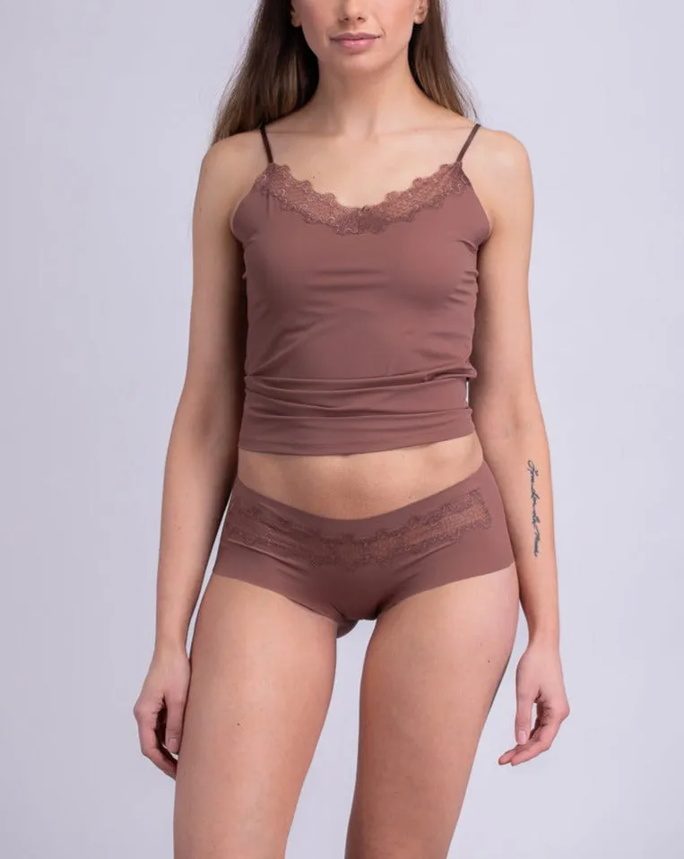 Soft Seamless Camisole with Lace sold by Uwila Warrior product image thumbnail 4